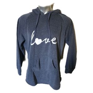 RAG Brand Love Gray Hoodie, Size 2X